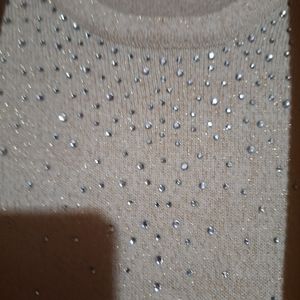 Sweater with built in blouse